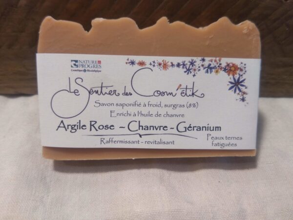 Argile rose - Lait de chanvre - Géranium